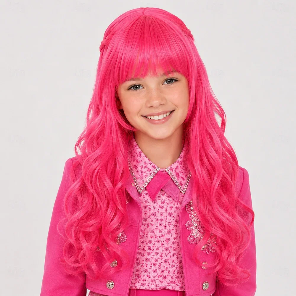 Synthetic Hair Long Wavy Blue  - Anime Cosplay Blue Hair 评论和价格