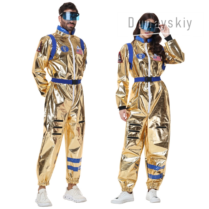 Shiny Metallic Gold Astronaut  - Anime Cosplay Couple 评论和价格