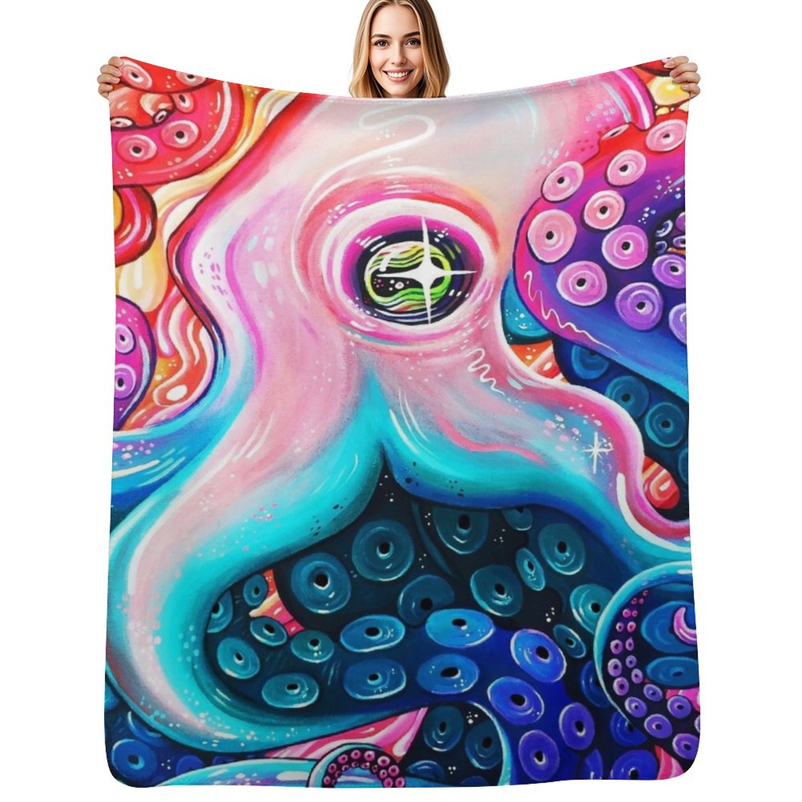 GlitterOctopus Throw Blanket v - Anime Cosplay Idea 评论和价格