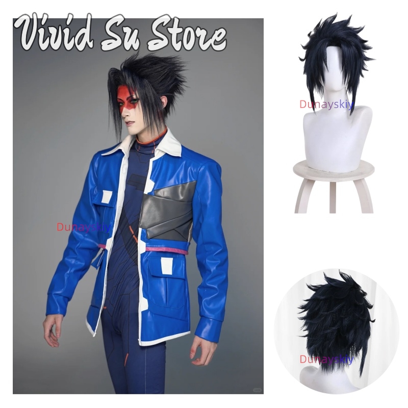 Anime 2 D Cosplay Wig Short Da - Anime Cosplay Blue Hair 评论和价格