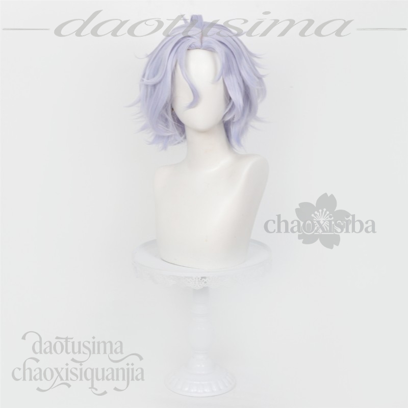 Anime Game Genshin Impact Cosp - Anime Cosplay Blue Hair 评论和价格